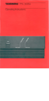 Tandberg TPA-3026-A - Owners Manual